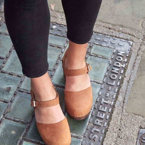 Lotta From Stockholm Shoes - Lotta from Stockholm Handmade Low Wedge Brown Leather Clogs